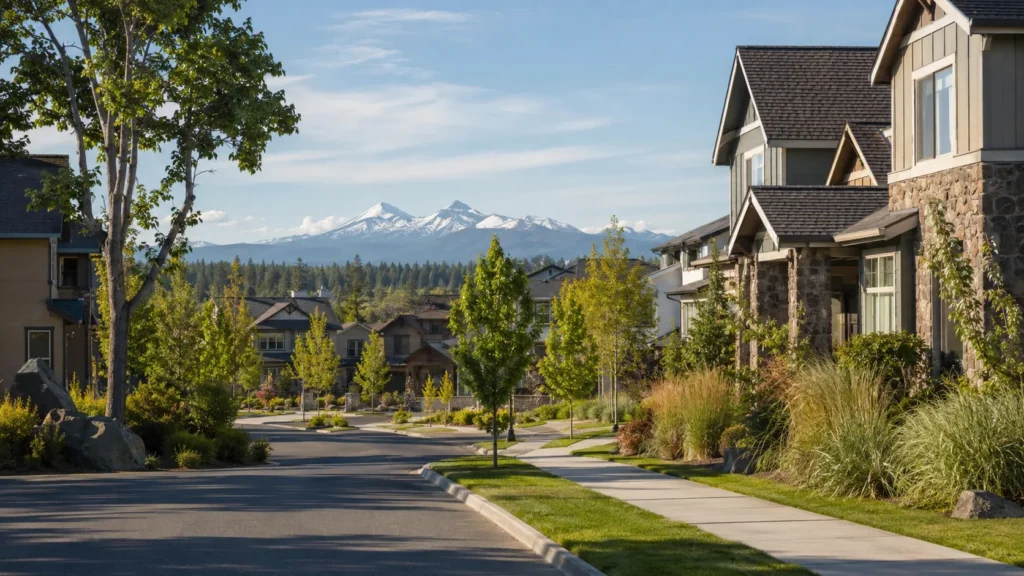 Bend Oregon high desert sunshine compared with Seattle grey weather