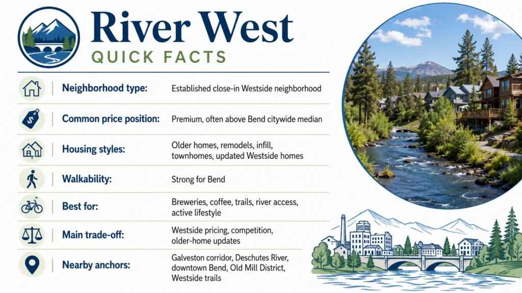 River West Bend Oregon quick facts including home prices walkability and lifestyle amenities