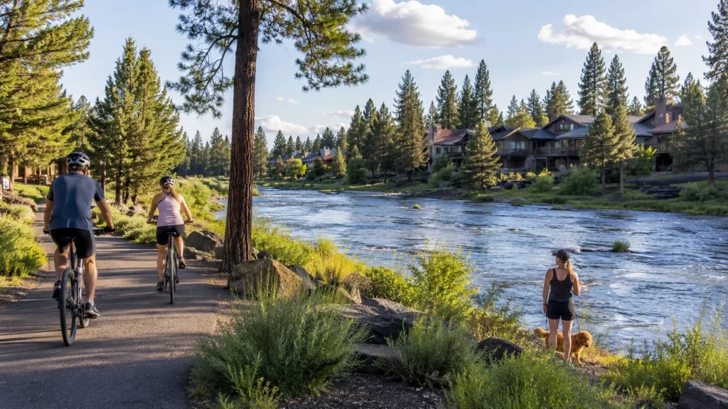River West Bend Oregon lifestyle with riverfront recreation trails walking and biking