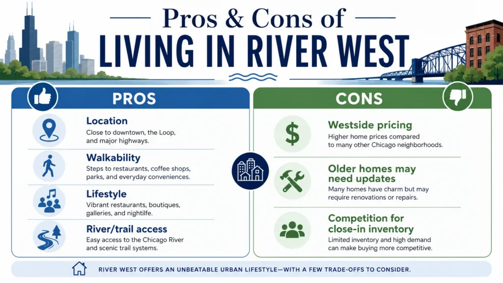 Pros and cons of living in River West Bend Oregon including walkability lifestyle and Westside pricing
