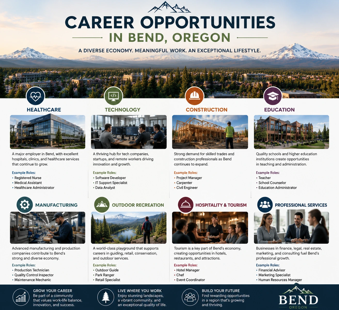Remote professional working from a home office in Bend, Oregon