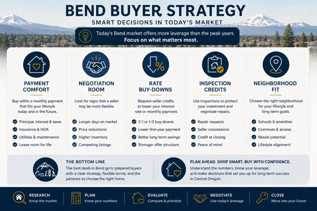 Bend Oregon buyer strategy in Q2 2026 with negotiation room rate strategy and payment planning